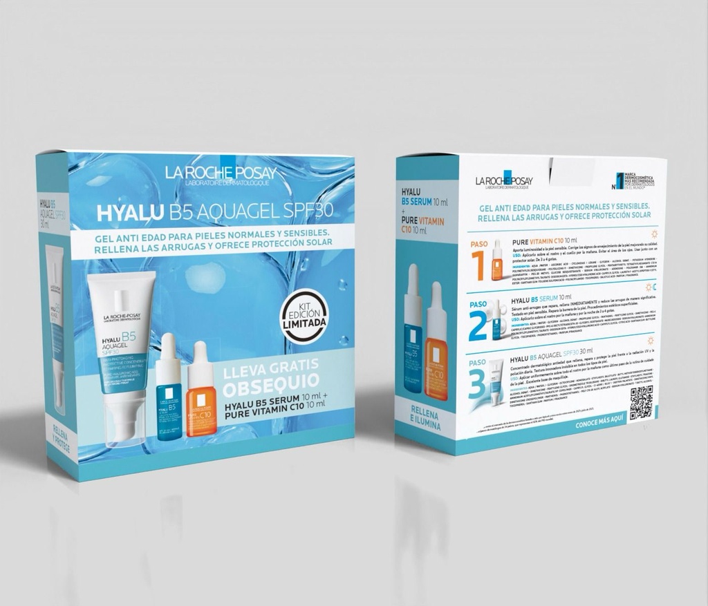 Pack Hyalu Aqua Gel Gratis Serum Hyalu B5 Y Vit C