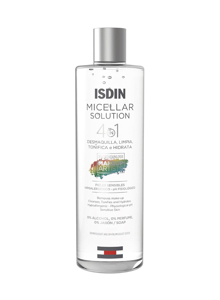 Isdin Micellar Solution 4 in 1 Desmaquilla Tonifica e Hidrata de 400 ml