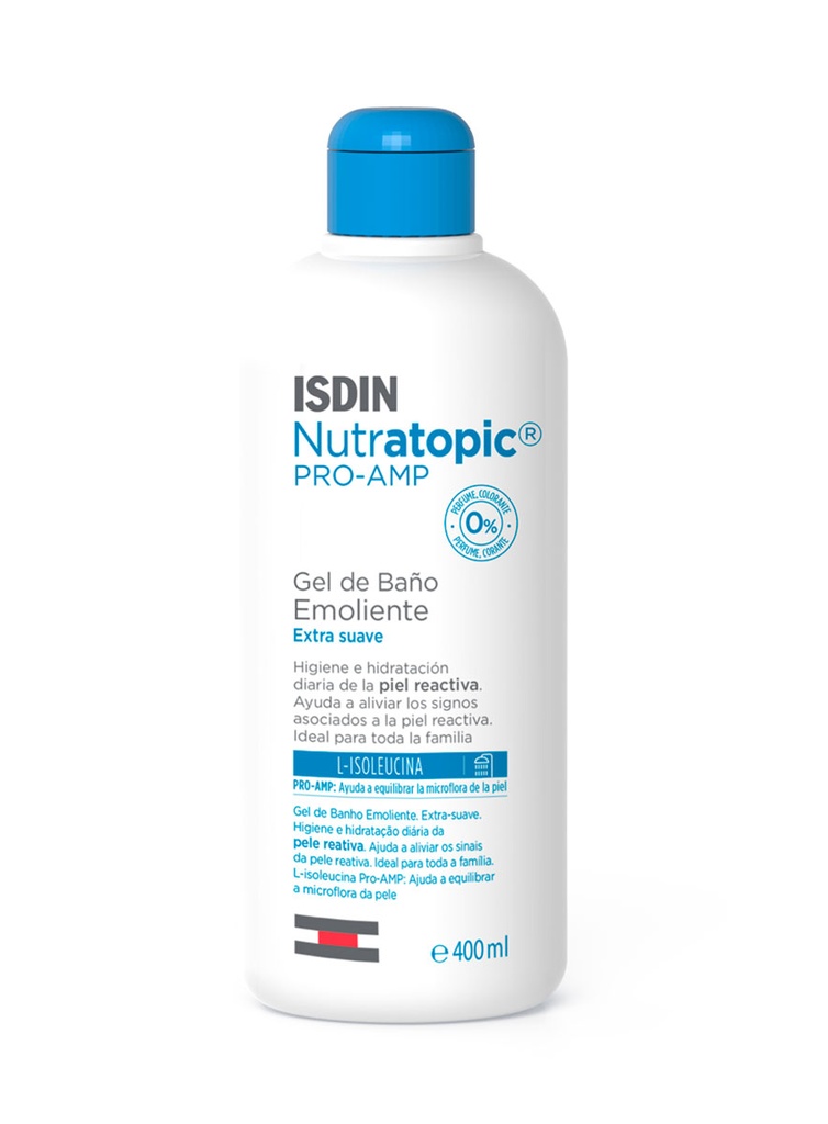 Isdin Nutratopic Pro-Amp Gel de Baño Extra Suave de 400 ml