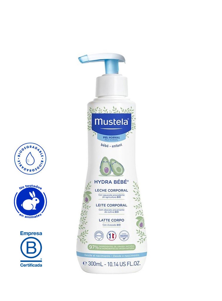 Mustela Hydra Bebe Loción Hidratante Corporal de 300 ml