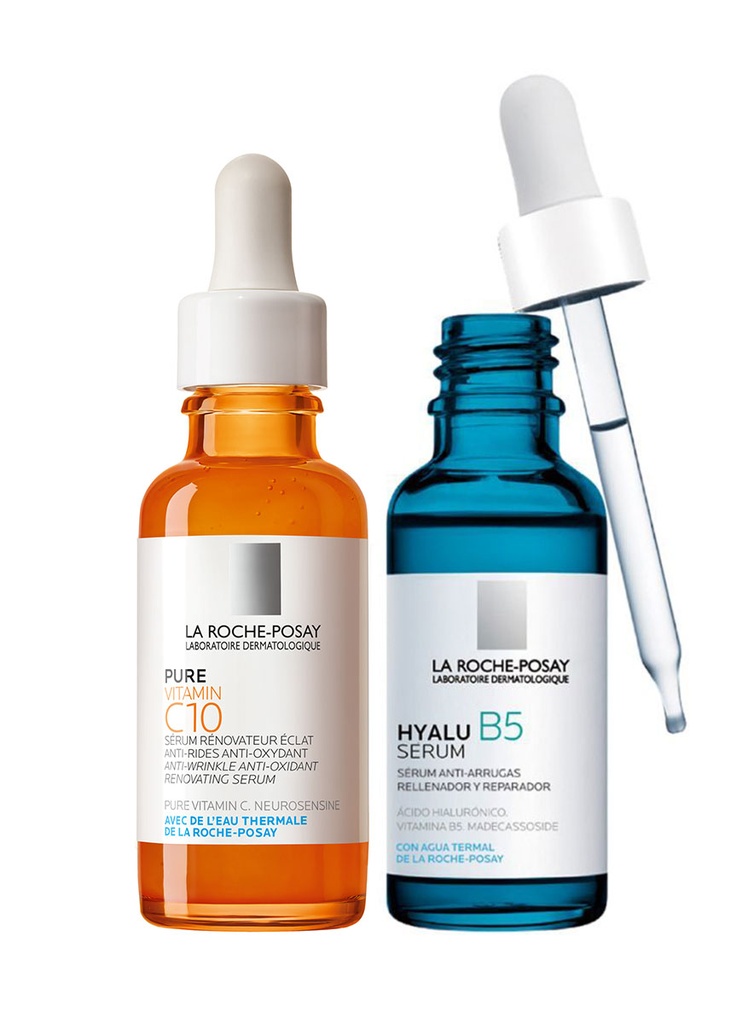 Duo Pack Antiedad La Roche-Posay Serum Vitamin C10 + Hyalu B5