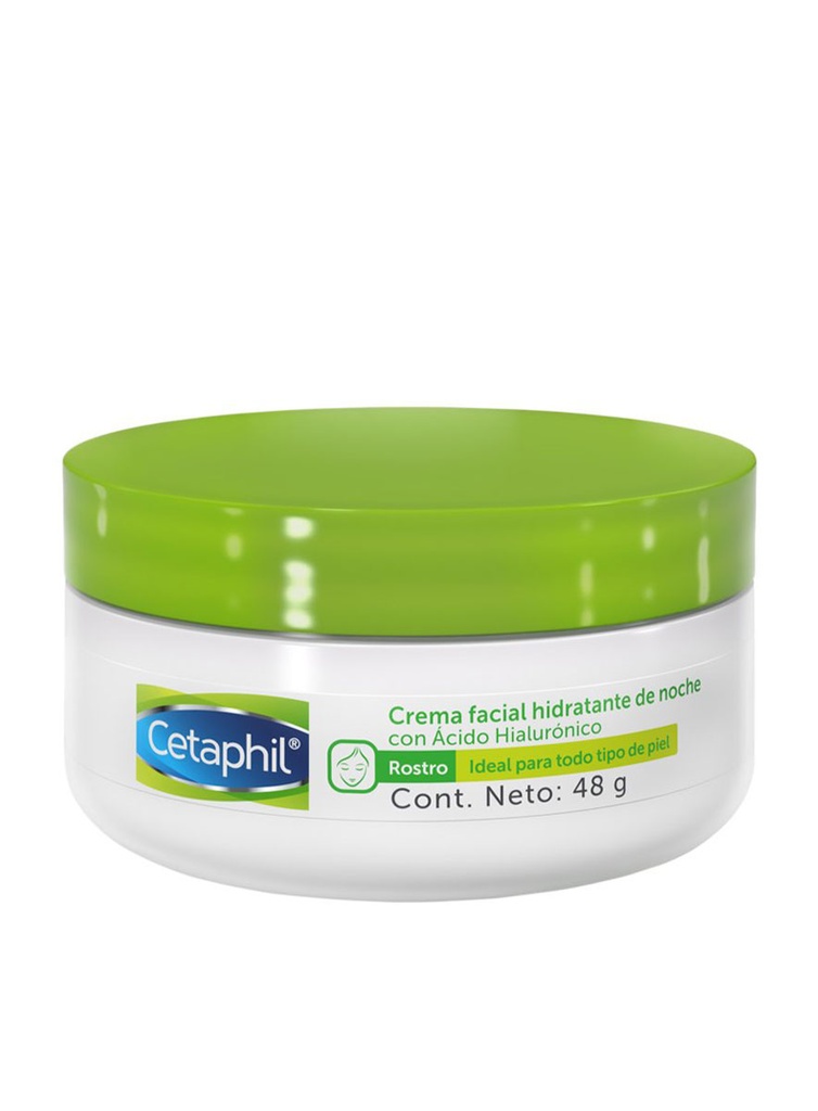Cetaphil Crema Facial Hidratante de Noche con Ácido Hialurónico 48 gr