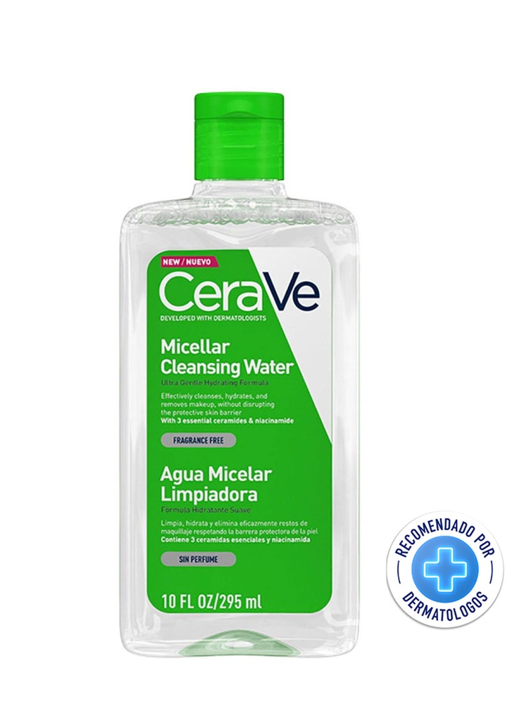 CeraVe Agua Micelar Limpiadora Hidratante Suave de 295 ml