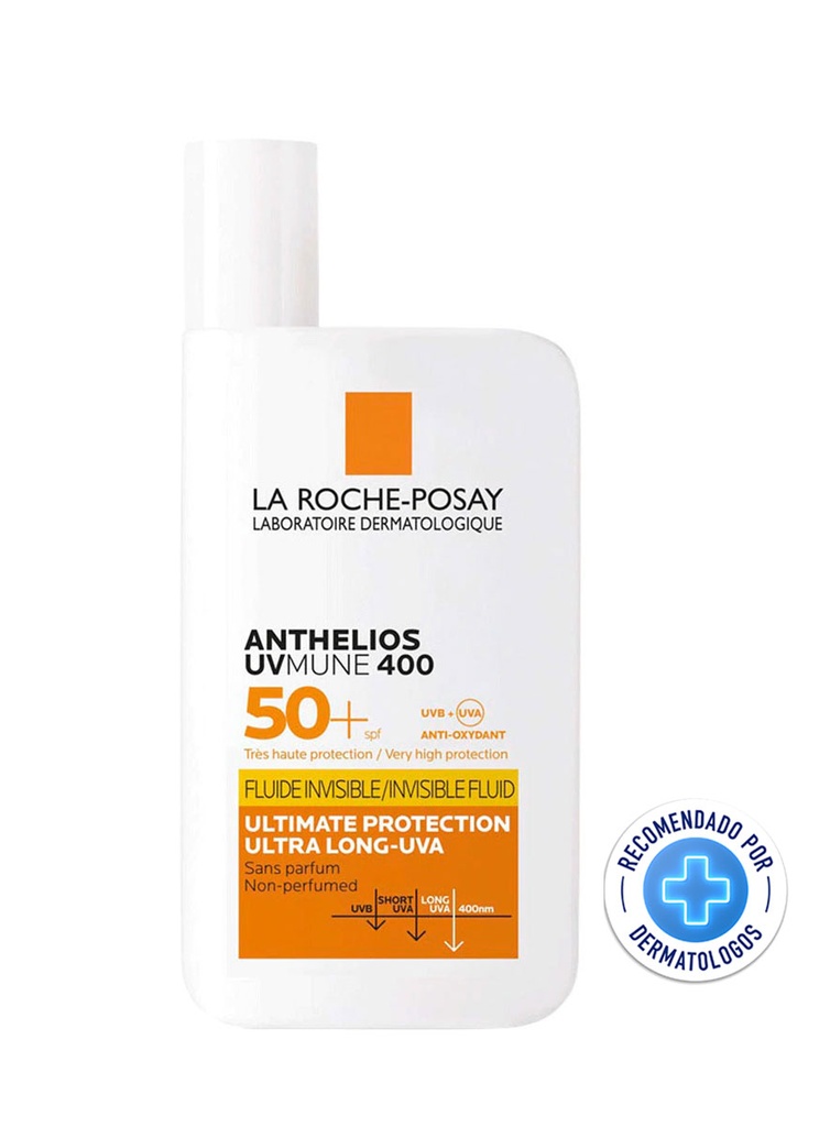 Anthelios UVMune 400 Fluido Invisible Sin Fragancia SPF50+ de 50 ml