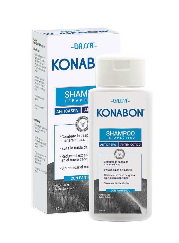 Konabon Shampoo Anti-Caspa y Anti-Micótico Terapeutico de 150 ml