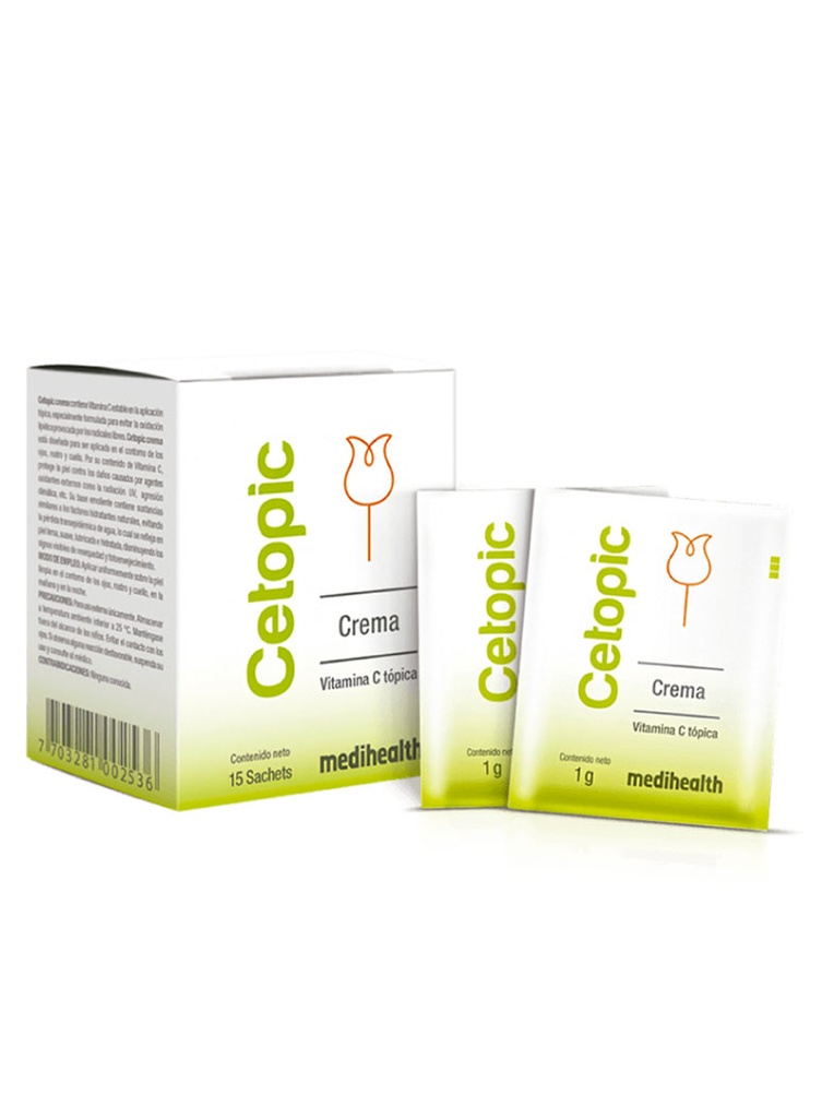 Cetopic Crema Antioxidante con Vitamina C Caja 15 Sachets x 1gr