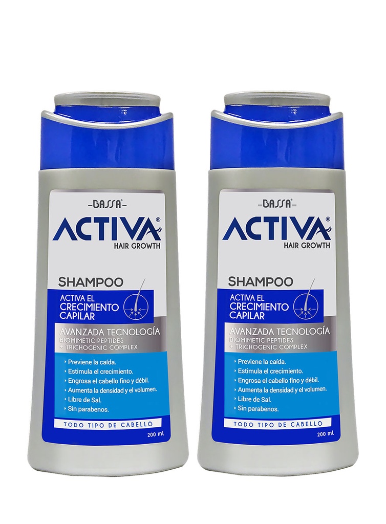 Duo Pack Bassa Activa Shampoo Anticaida de 200 ml 2X1