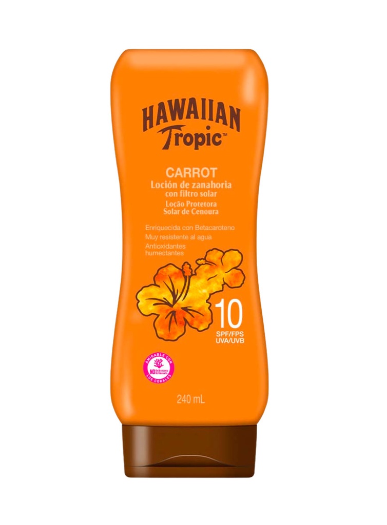 Hawaiian Tropic Tanning Carrot Loción SPF10 de 240 ml
