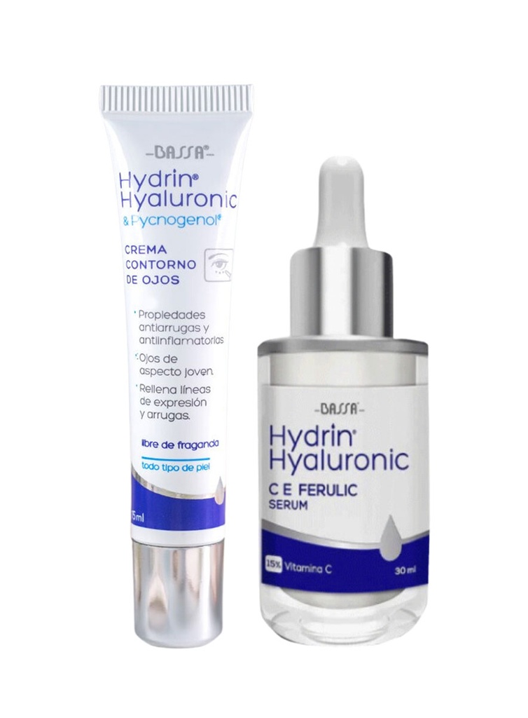 Pack Hydrin Hyaluronic C E Ferulic Serum + GRATIS Crema Contorno de Ojos