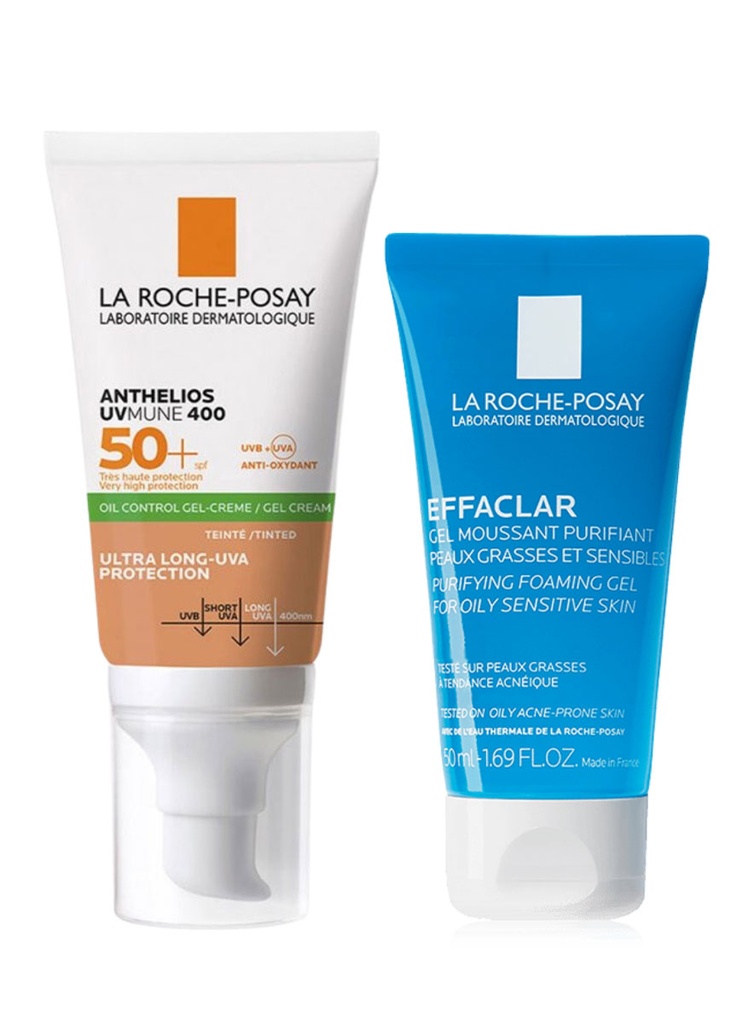 Pack Anthelios Toque Seco Tinte + GRATIS Effaclar Gel de 50 ml