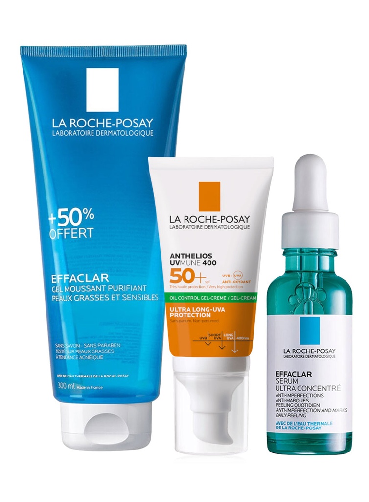 Pack Anti-imperfecciones Effaclar Serum + Effaclar Gel 300ml + Anthelios Toque Seco