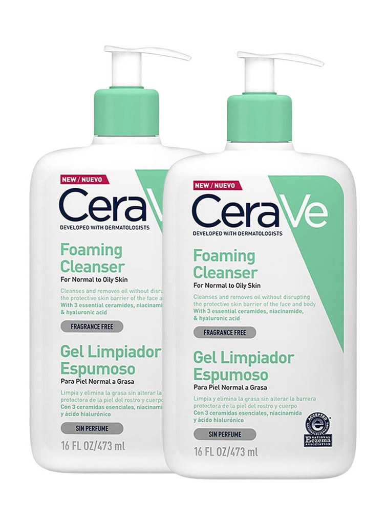 DuoPack Cerave Gel Limpiador Espumoso de 473 ml