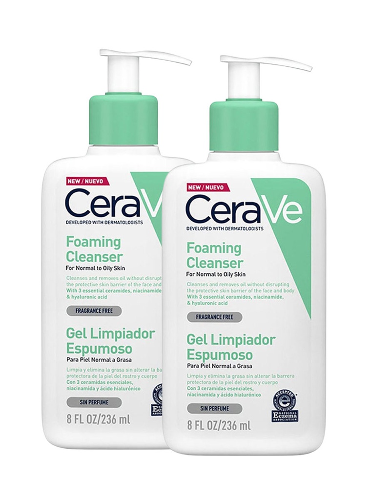 DuoPack Cerave Gel Limpiador Espumoso de 236 ml