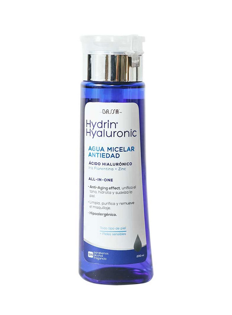Hydrin Hyaluronic Agua Micelar Antiedad de 200 ml