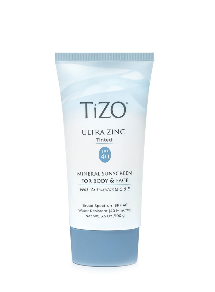 Tizo Ultra Zinc Protector Mineral Cara y Cuerpo Con Color SPF40 de 100 gr