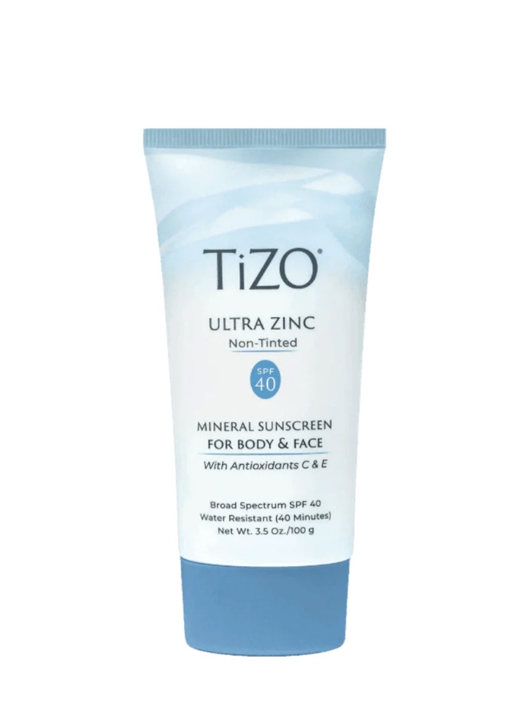 Tizo Ultra Zinc Protector Mineral Cara y Cuerpo Sin Tinted SPF40 de 100 gr