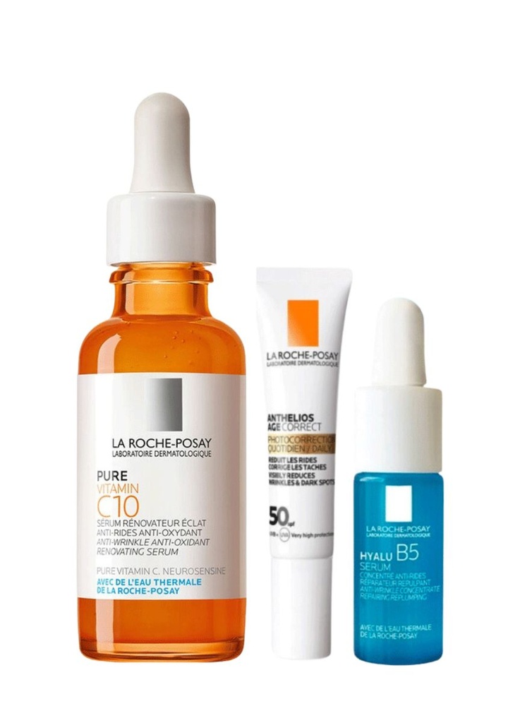 Pack Vitamina C Serum + Gratis Hyalu B5 Serum 10ml + Anthelios Age Correct 15ml