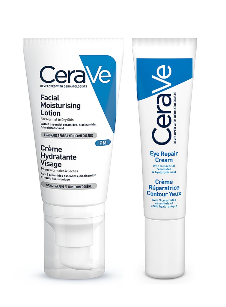 Pack Cerave Hidratante Facial PM + GRATIS Contorno Ojos Reparador