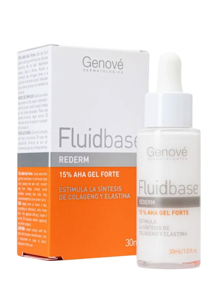 FluidBase Rederm Gel Forte AHA 15% Hidratante de 30 ml