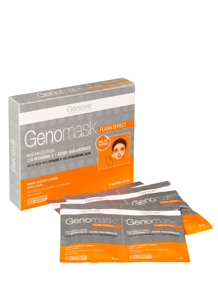 Genomask Mascarilla Facial Efecto Flash 6 x 8 ml