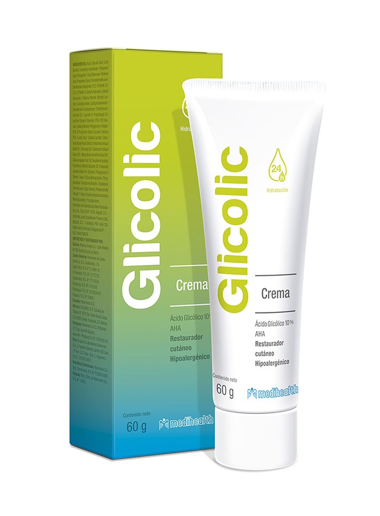 Glicolic Crema 10 % Hidratante y Restaurador Cutáneo de 60 gr