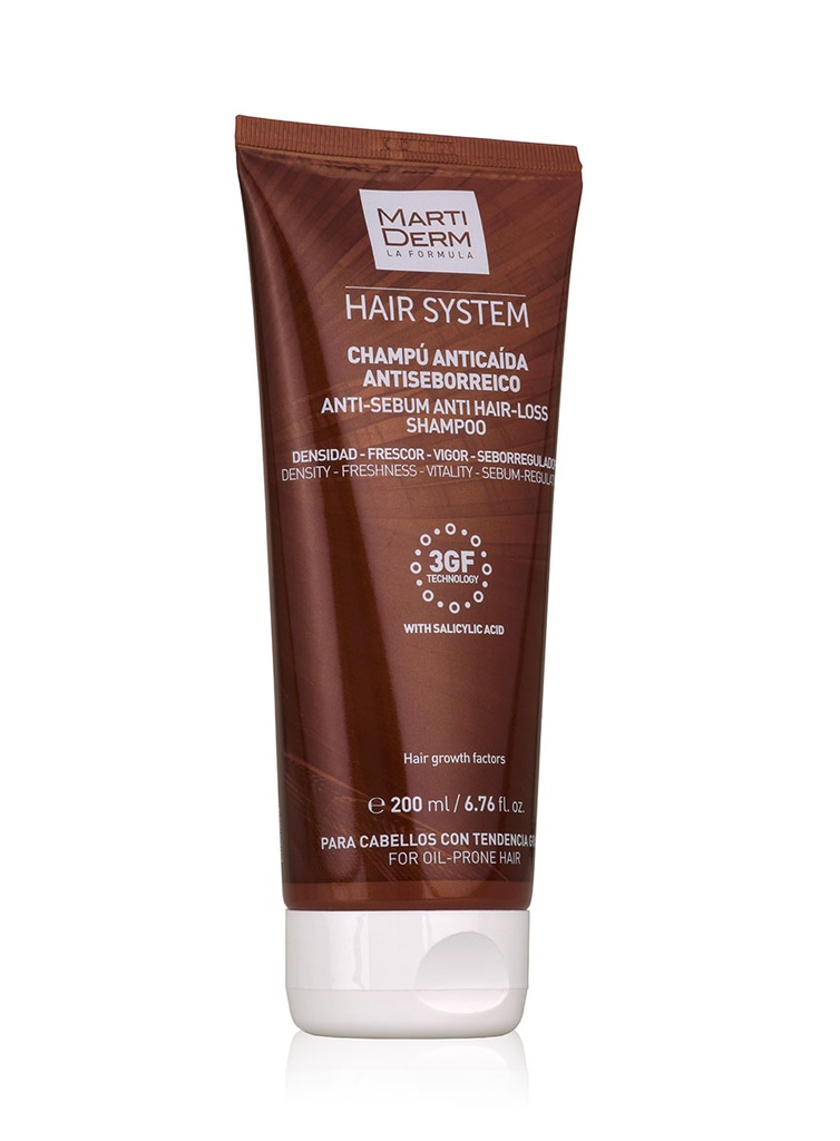 Hair System 3GF Shampoo Anticaída Antiseborreico de 200 ml