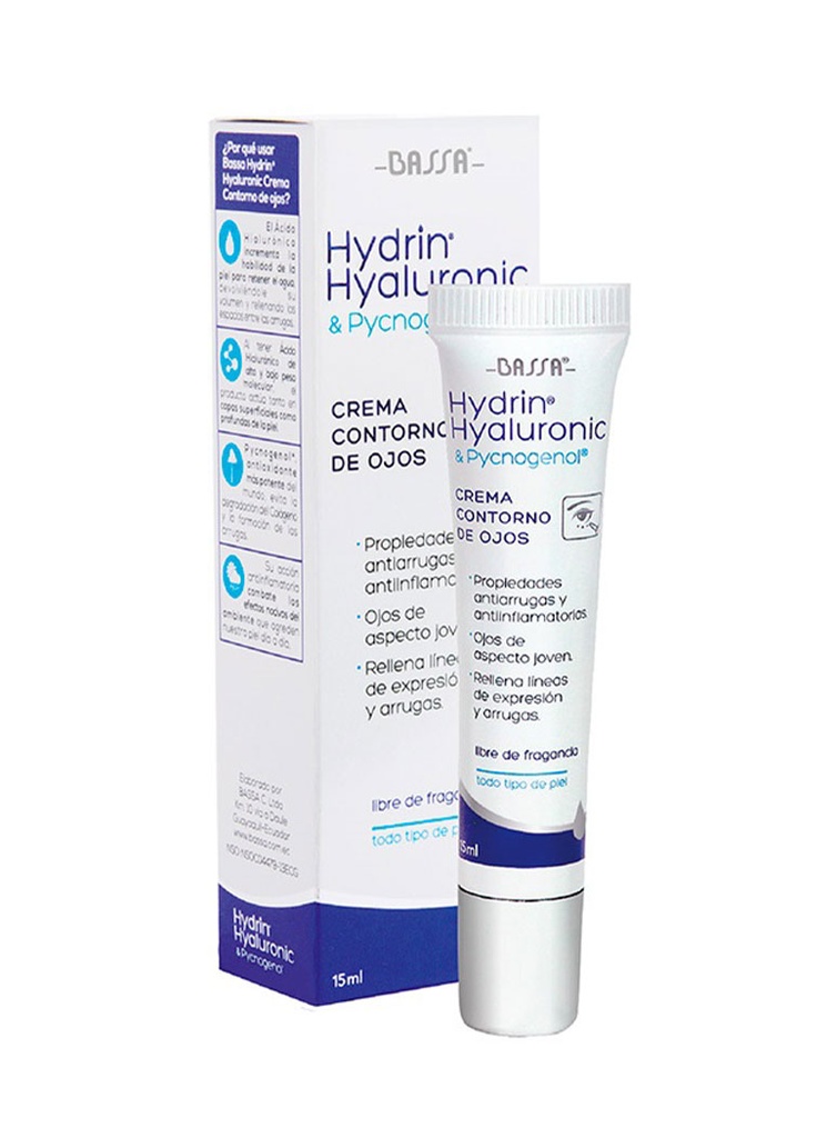 Hydrin Hyaluronic Crema Contorno de Ojos Tubo de 15 ml