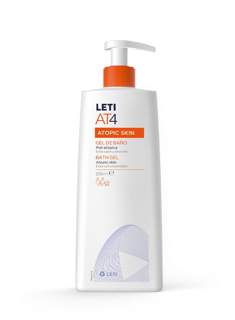 LetiAT4 Gel de Baño Extra Suave y Emoliente de 250 ml 