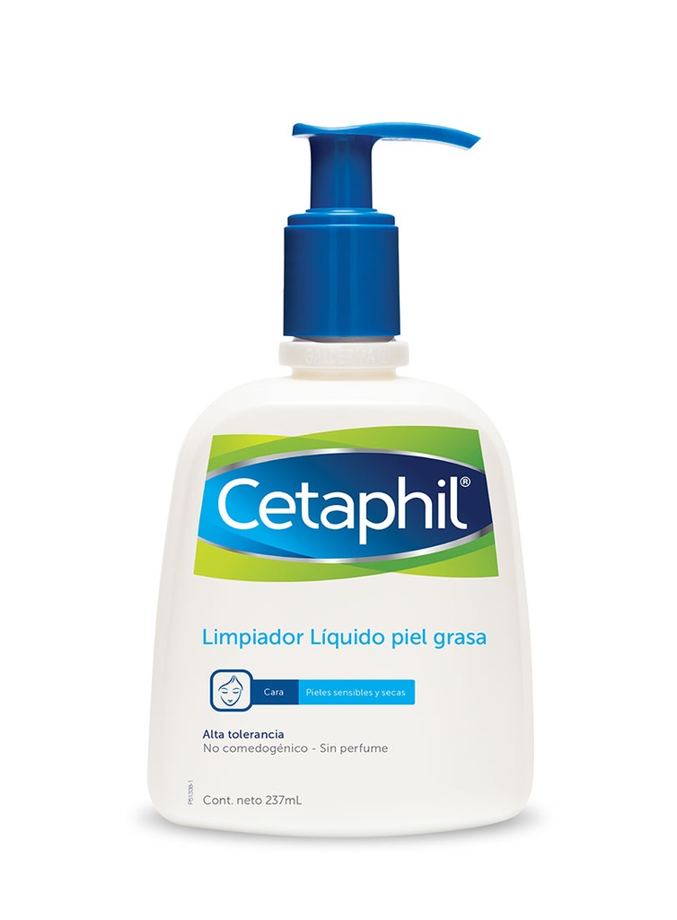 Cetaphil Limpiador Liquido Facial Piel Grasa y Sensible de 237 ml