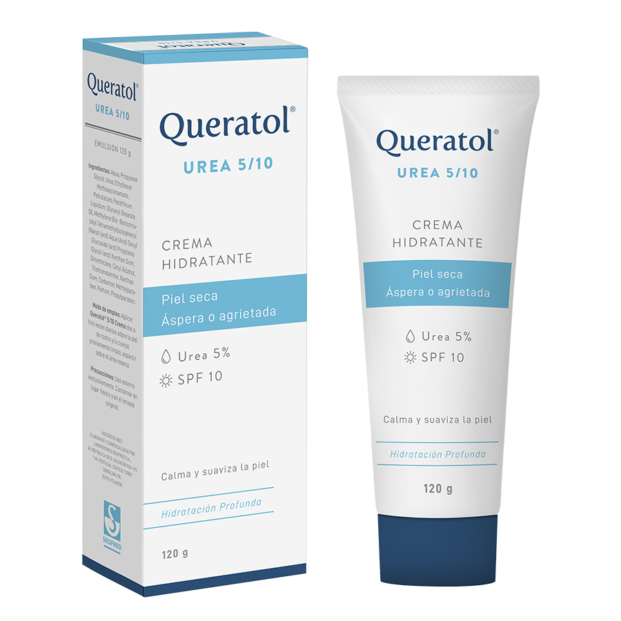 Queratol 5/10 Crema Hidratante y Protectora 5% Urea de 120 gr 