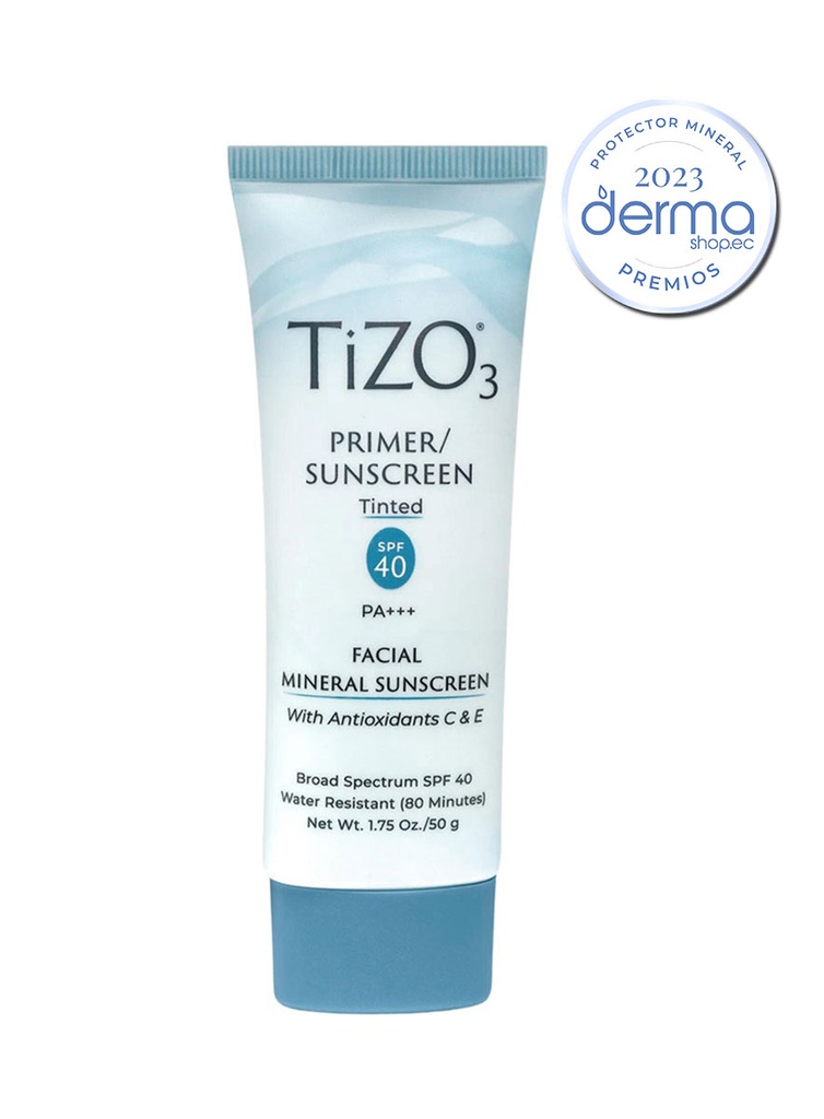 TIZO 3 Protector Solar 100% Mineral SPF40+ con Color de 40 ml