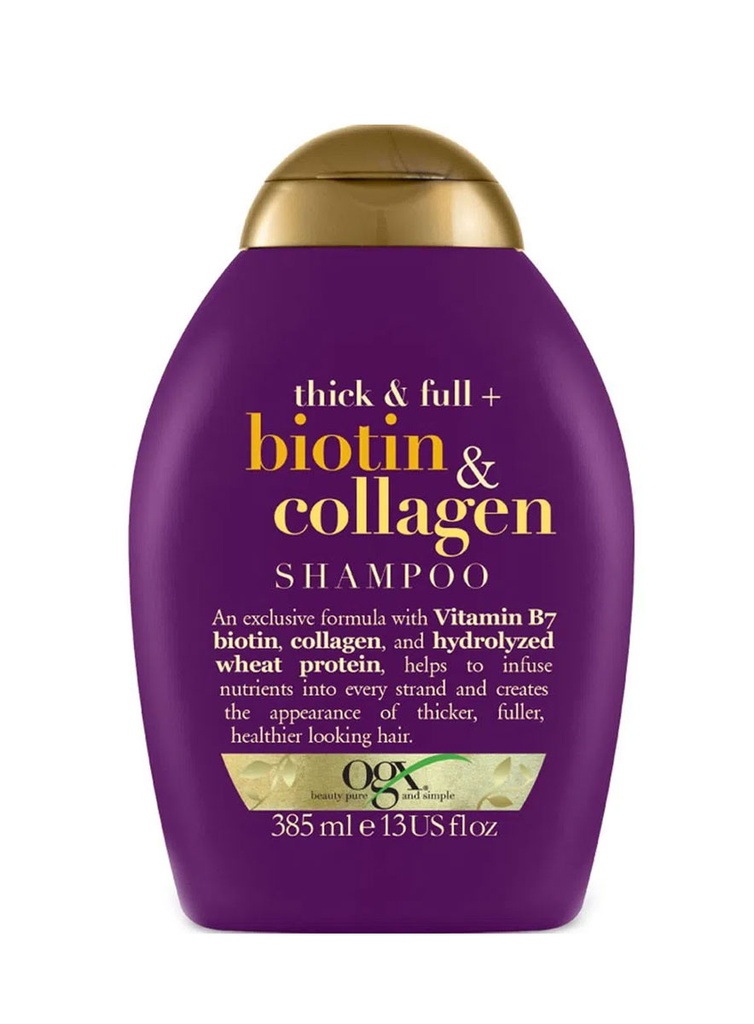 OGX Biotin &amp; Collagen Thick and Full Shampo de 385 ml