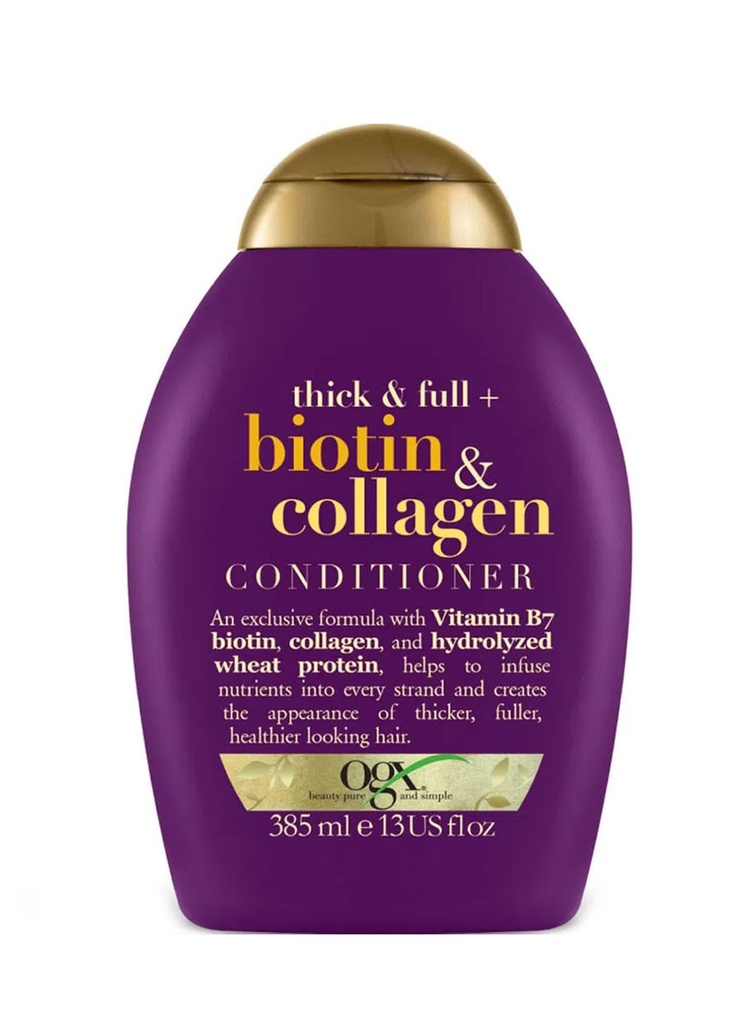 OGX Biotin &amp; Collagen Thick and Full Conditioner de 385 ml