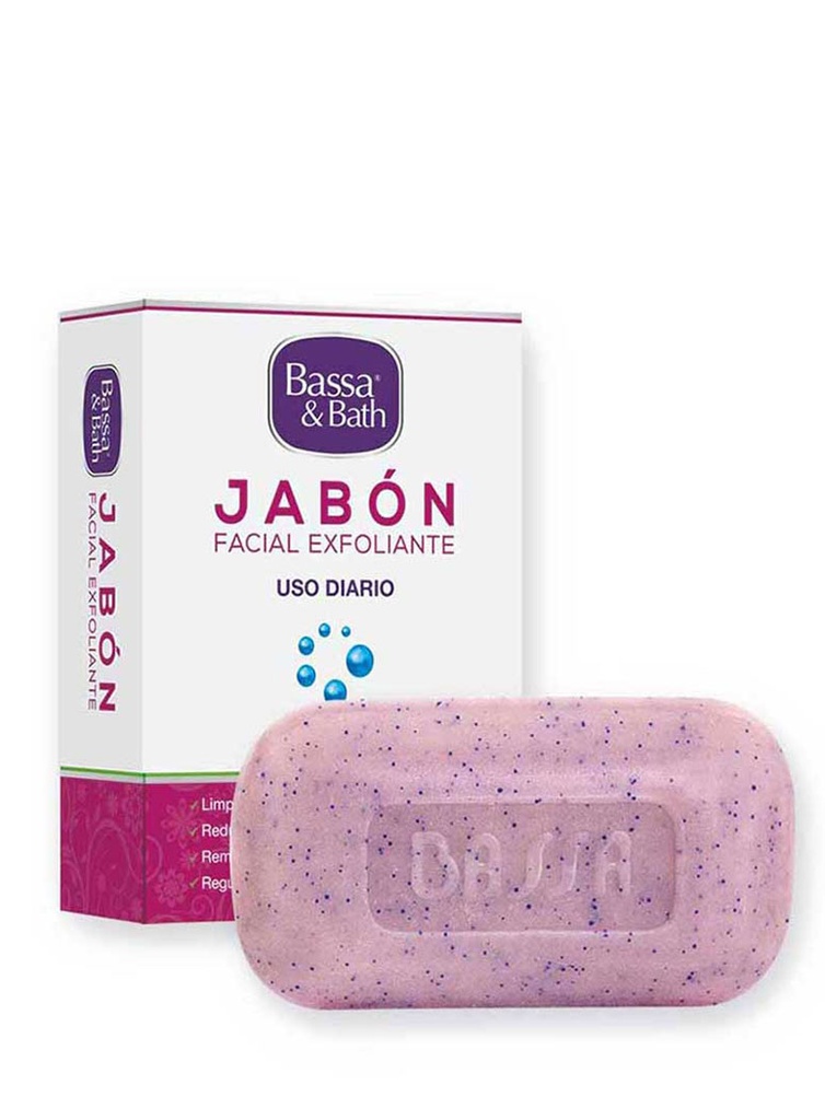 Bassa &amp; Bath Jabón Facial Exfoliante de 90 gr