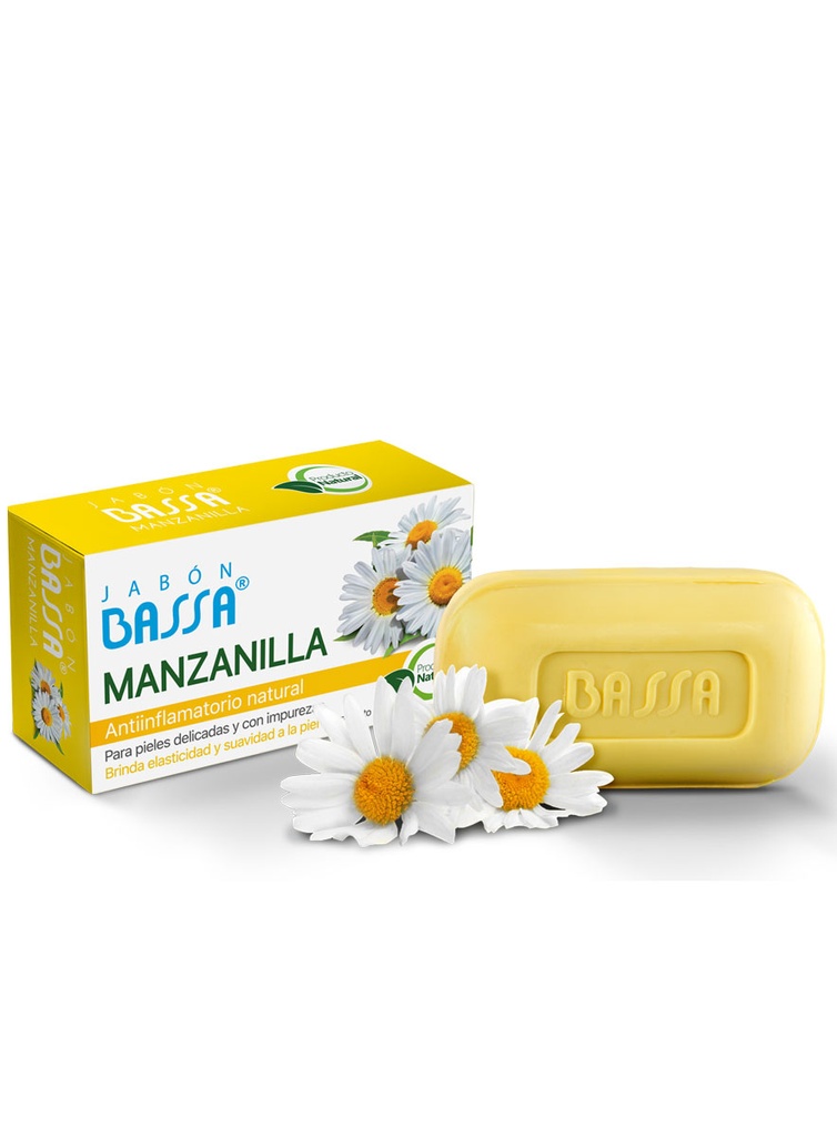 Bassa Jabón Manzanilla Antiinflamatorio Natural de 90 gr