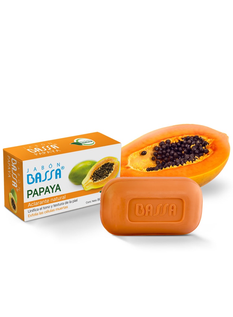 Bassa Jabón Papaya Aclarante Natural de 90 gr