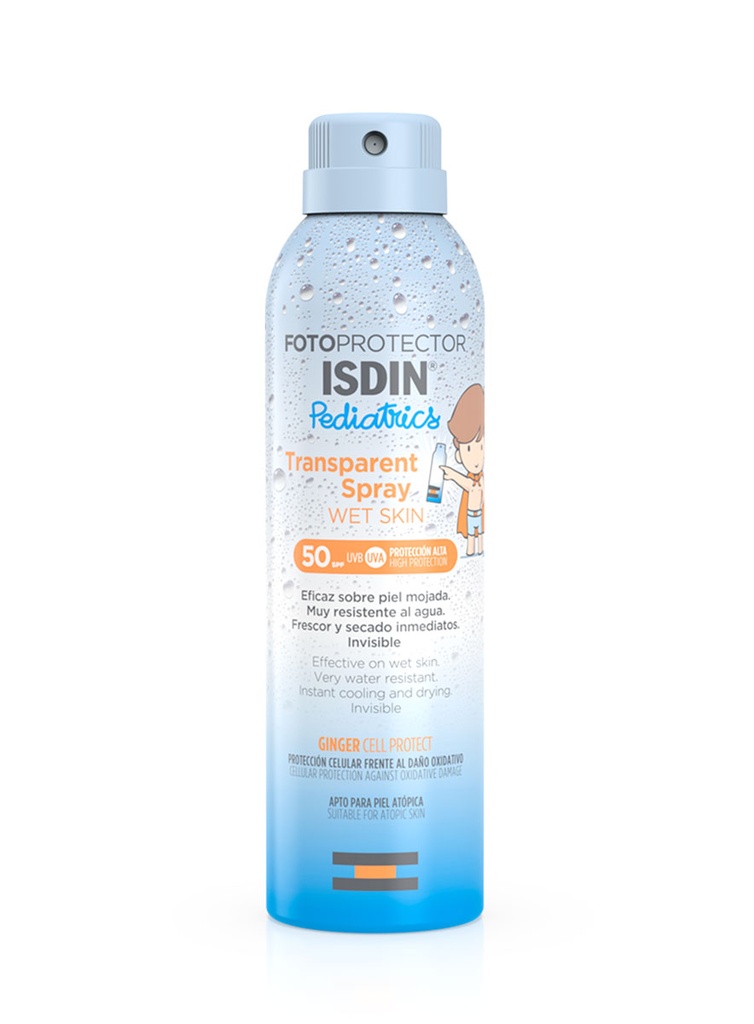 Fotoprotector Pediatrics Transparente Wet Skin Spray SPF50 de 250 ml