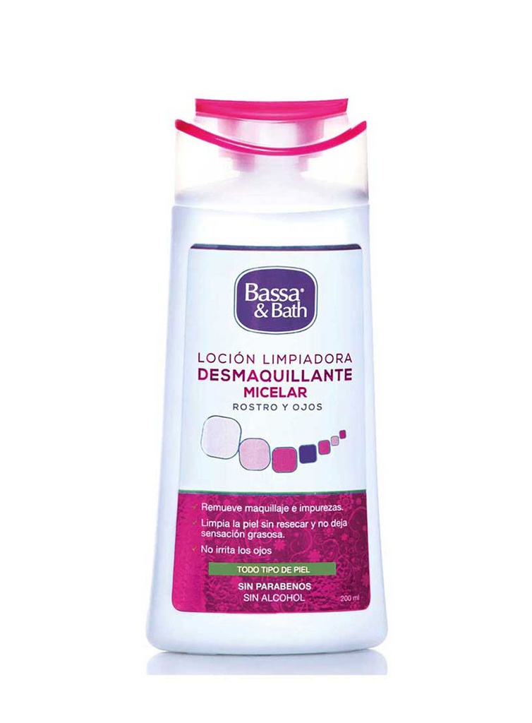 Bassa &amp; Bath Loción Limpiadora Desmaquillante de 200 ml