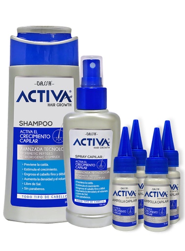 [CON273] Pack Activa Shampoo + Spray + 4 Ampollas