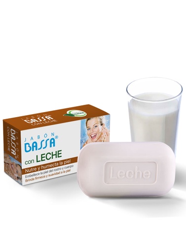 [CON036] Bassa Jabón Con Leche Nutre y Humecta de 90 gr