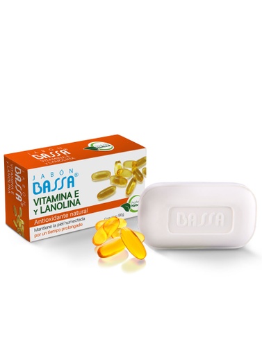 [CON031] Bassa Jabón Vitamina E y Lanolina Antioxidante de 90 gr