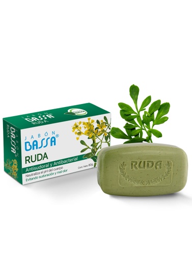 [CON037] Bassa Jabón de RUDA Antisudoral y Antibacterial de 90 gr