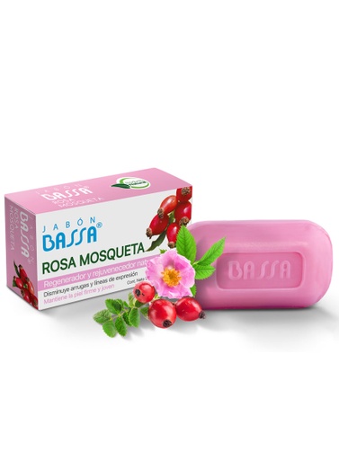 [CON103] Bassa Jabón Rosa Mosqueta Regenerador y Rejuvenecedor de 90 gr