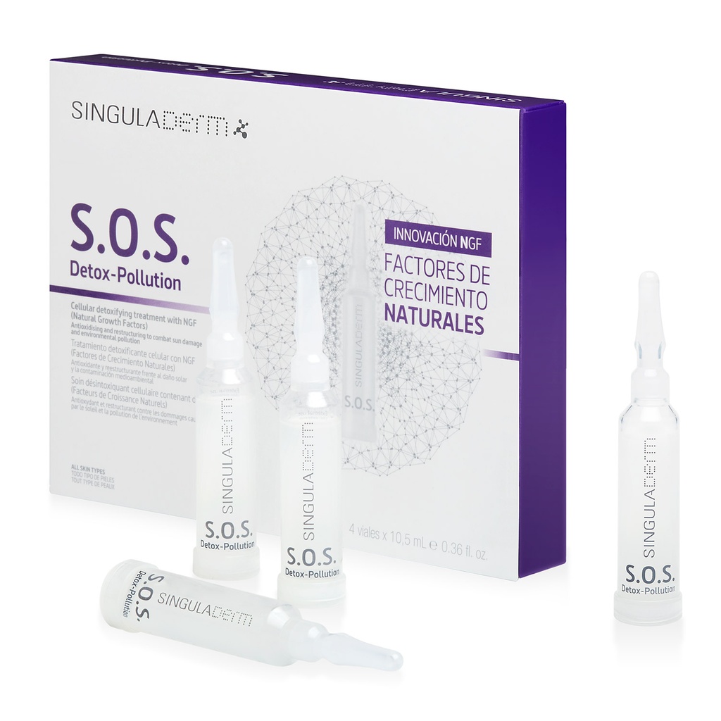 S.O.S. Detox-Pollution Tratamiento intensivo detoxificante x 4 amp. de 10.5 ml