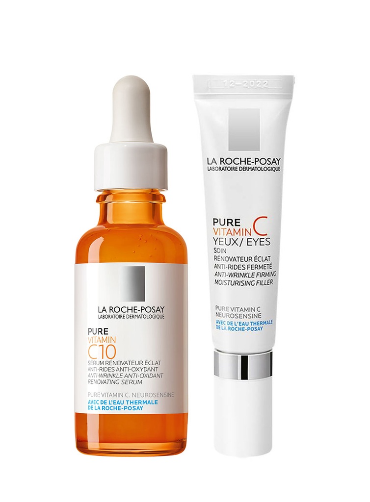 Pack Antiedad La Roche-Posay Serum Vitamin C10 + Pure Vitamin C Contorno de Ojos