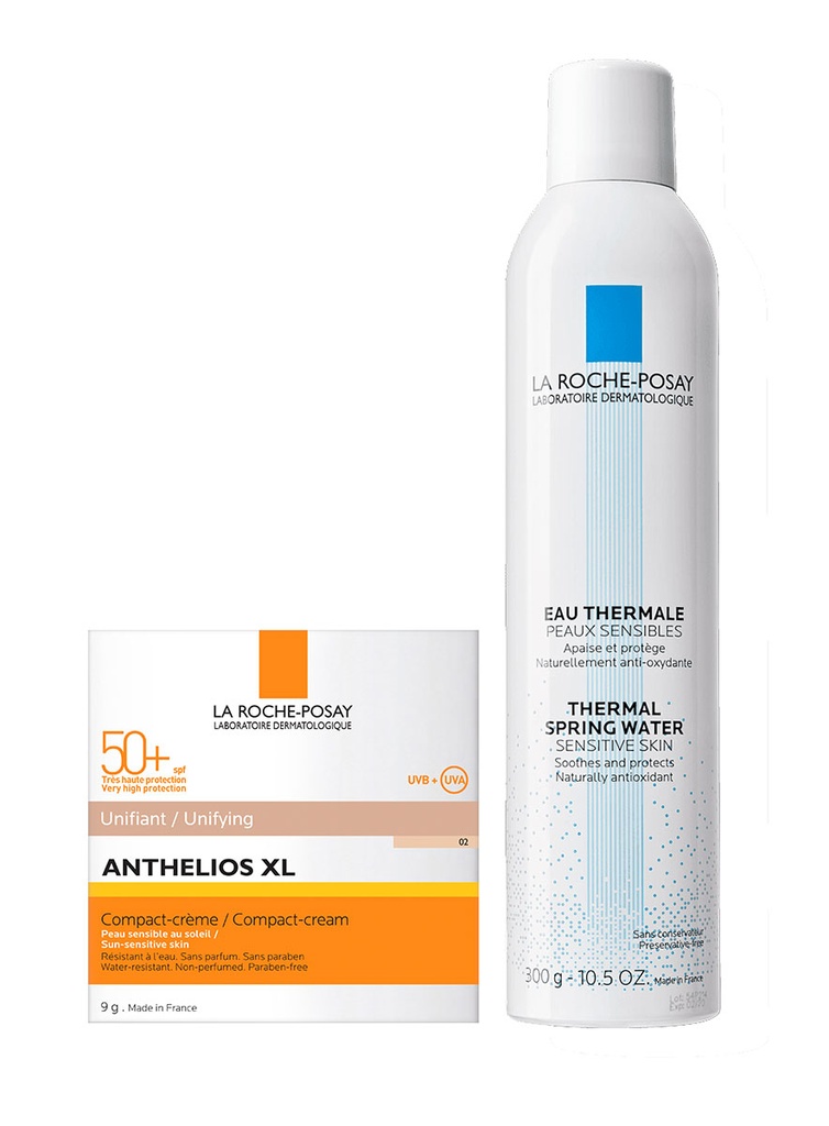 Pack Anthelios Compacto Tono 2 SPF50+ GRATIS Agua Termal de 300 ml