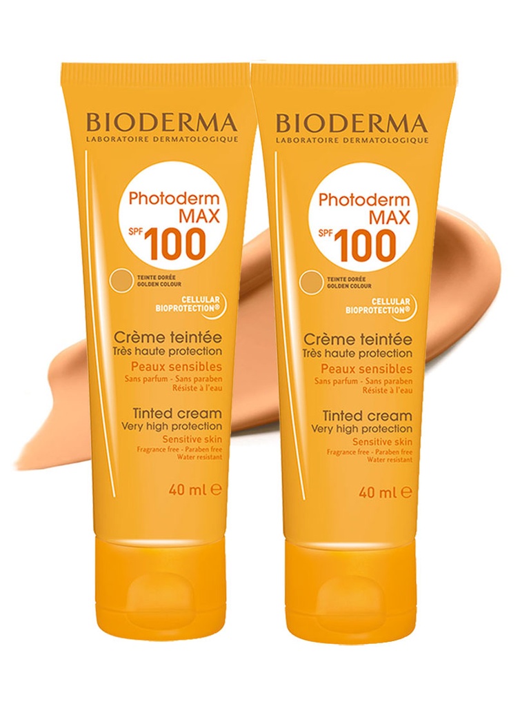 Duo Pack Photoderm MAX Crème teintée dorée SPF 100 de 40 ml