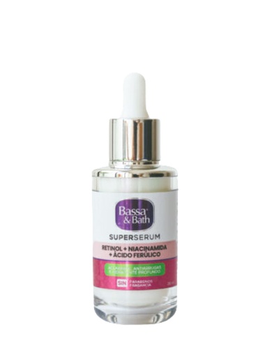 [CON289] Bassa &amp; Bath Super Serum Retinol + Niacinamida + Ácido Ferúlico de 30 ml