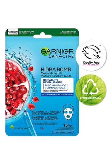 [6923700977561] Garnier Mascarilla Hidratante Revitalizante Granada de 28 gr
