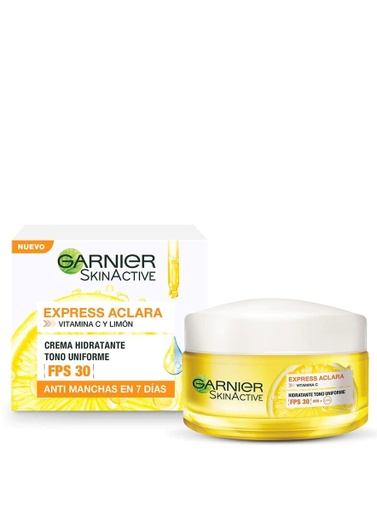 [7509552844047] Garnier Express Aclara Hidratante Vitamiva C SPF30 de 50 ml